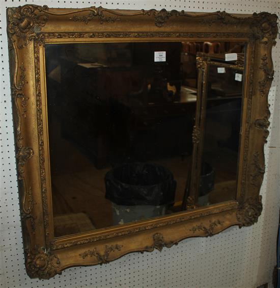 Gilt picture frame wall mirror(-)